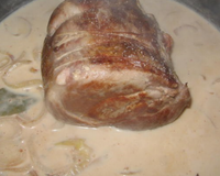Rôti de porc au lait et à l'ail