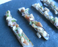 Couteaux sautés, mayonnaise au wasabi