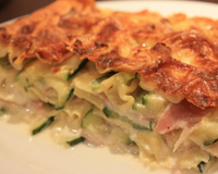 Lasagnes aux courgettes et à la crème de camembert