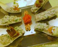 Une compotée d'endives , roquefort et whisky