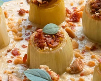 Et si on changeait de la soupe ? Essayez ces poireaux rôtis au parmesan et jambon croustillant