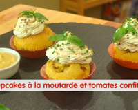 Cupcake à la moutarde et tomates confites