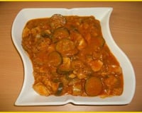Cabillaud au curry, lait de coco et courgettes