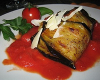Ballotines d'aubergines aux pâtes