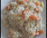 Un risotto crémeux mais léger, savoureux, avec une odeur alléchante.