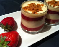 Verrine fraise-framboise spéculoos