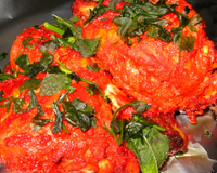 Poulet grillé aux épices, spécialité de l'Inde du Nord