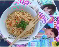 Spaghetti, comme chez mamie anchois & sauce tomate