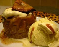Pomme carambar et boule vanille