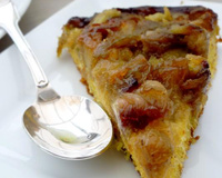 Gâteau renversé à la rhubarbe