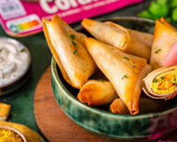 Samoussas aux tranches végé curry cumin