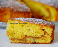 Gâteau moelleux à la confiture de clémentine corse et confiture de lait