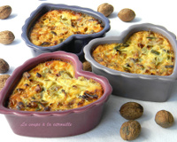 Clafoutis au roquefort aux noix et aux poireaux