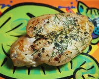 Escalopes de dinde marinées dans le vinaigre de mangue et fines herbes