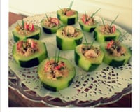 Rondelles de concombre à la sardine