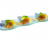 Salade d'Huîtres Marennes Oléron panées aux agrumes et sa vinaigrette orange/cardamone