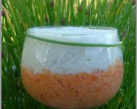 Verrine de légumes bicolores