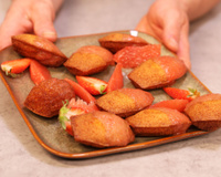 Madeleine pomelo et fraises