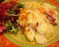 Recette légère où la pomme de terre est à l'honneur et se marie très bien au goût des légumes anciens.