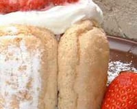 Charlotte aux fraises façon tiramisu