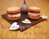 Macarons au foie gras et à la figue