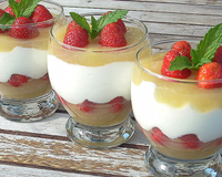 Lors d'un apéritif dînatoire, il faut un dessert, celui-ci est frais, léger et préparé en quelques minutes !