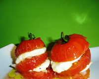 Hamburger de tomate mozzarella façon Tour de Pise