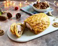 Rôti de dinde en croûte aux champignons et aux marrons