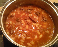 Haricots blancs en sauce