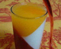 Verrine orange sanguine, bulgare fève Tonka, et mandarine