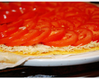 Tarte tomate-jambon
