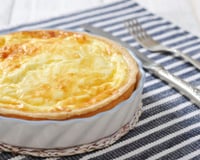 Quiche thon, pommes de terre, gruyère, oignon