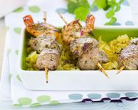 Des brochettes terre-mer !Une recette proposée par le Chef Paul Blouet.