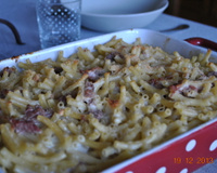 Macaroni gratinées au jambon de parme