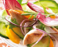 Salade de Concombre de France à la pêche