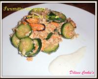 Ou tout simplement un faux risotto aux courgettes et fruits de mer!