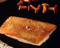 Féra du Léman, boutons de culotte, croûte et émulsion de brioche