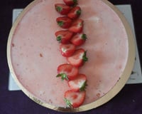 Bavarois fraise, menthe poivrée