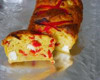 Cake féta-poivrons