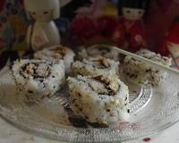 Recette pour 6 California rolls sardine/ ketchup.