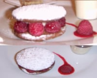 Sablés aux framboises et crème pâtissière