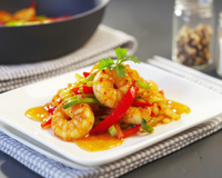Crevettes sautées à la thaï