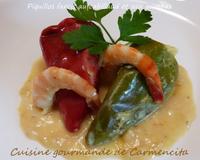 Un plat terre mer qui enchante nos papilles avec le parfum subtil du piquillos et le moelleux du cabillaud avec du riz. Que du bonheur.