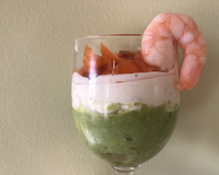 Verrine avocat boursin saumon