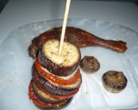 Mille-feuilles de légumes au foie gras