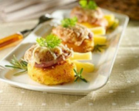 Croustillant de filet mignon sur lit de polenta
