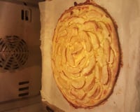 Tarte aux pommes caramélisées et crème pâtissière