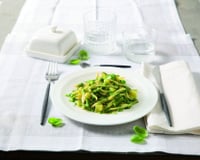 Trofie au pesto genovese, pommes de terre et haricots verts