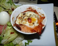 Œufs cocotte au saumon