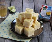 Des carrés sablés comme un cheesecake sans cuisson, absolument irresistibles.